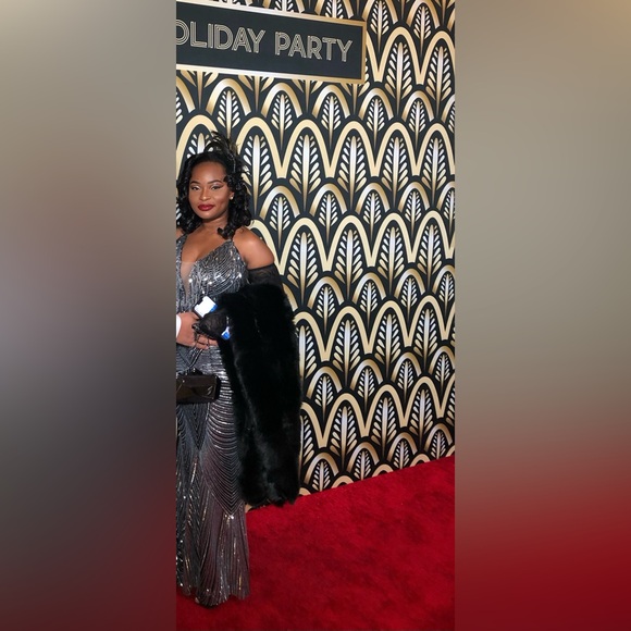 Fishtail Sequins Lace Back Sexy Evening Dress - Picture 1 of 4